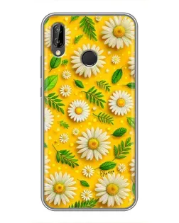 Чехол для Huawei P Smart Plus (Nova 3i, INE-LX1) с картинкой «Ромашковое солнце»