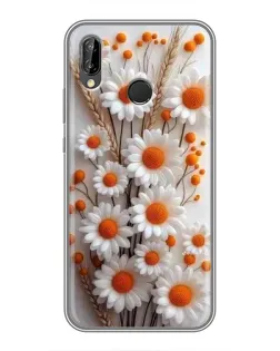 Чехол для Huawei P Smart Plus (Nova 3i, INE-LX1) с картинкой «Белые сухоцветы»