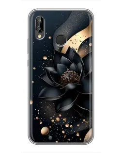 Чехол для Huawei P Smart Plus (Nova 3i, INE-LX1) с картинкой «Черный лотос»