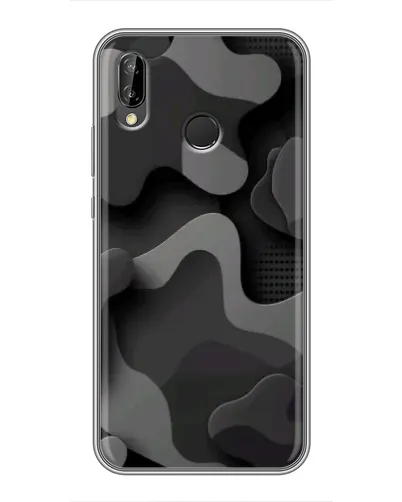 Чехол для Huawei P Smart Plus (Nova 3i, INE-LX1) с картинкой «Темный абстрактный камуфляж»