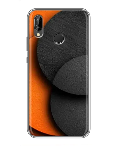 Чехол для Huawei P Smart Plus (Nova 3i, INE-LX1) с картинкой «Геометрия оранжевых кругов»