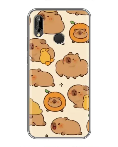 Чехол для Huawei P Smart Plus (Nova 3i, INE-LX1) с картинкой «Капибары с апельсинами» Чехол для Huawei P Smart Plus (Nova 3i, INE-LX1) с картинкой «Капибары с апельсинами»