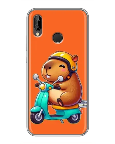 Чехол для Huawei P Smart Plus (Nova 3i, INE-LX1) с картинкой «Капибара на скутере» Чехол для Huawei P Smart Plus (Nova 3i, INE-LX1) с картинкой «Капибара на скутере»