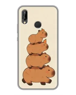 Чехол для Huawei P Smart Plus (Nova 3i, INE-LX1) с картинкой «Башня из капибар»
