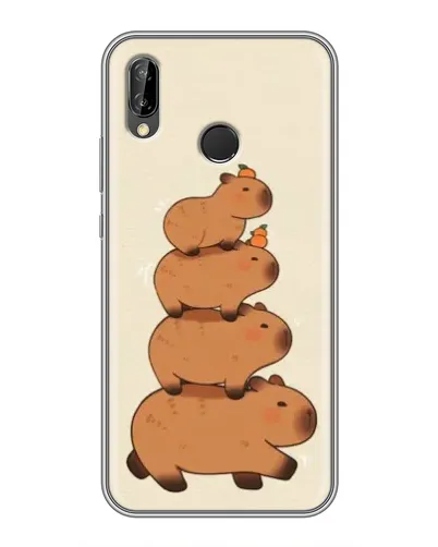 Чехол для Huawei P Smart Plus (Nova 3i, INE-LX1) с картинкой «Башня из капибар» Чехол для Huawei P Smart Plus (Nova 3i, INE-LX1) с картинкой «Башня из капибар»