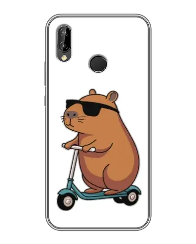 Чехол для Huawei P Smart Plus (Nova 3i, INE-LX1) с картинкой «Капибара на самокате» Чехол для Huawei P Smart Plus (Nova 3i, INE-LX1) с картинкой «Капибара на самокате»