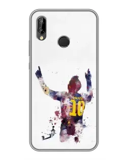 Чехол для Huawei P Smart Plus (Nova 3i, INE-LX1) с картинкой «Акварельный Месси Барселона»