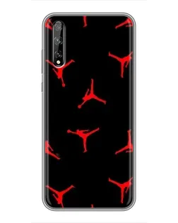 Чохол для Huawei P Smart Pro з картинкою «Jordan Red Pattern»
