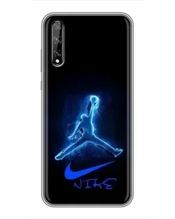 Чохол для Huawei P Smart Pro з картинкою «Jordan Neon Blue»