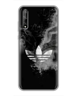 Чехол для Huawei P Smart Pro с картинкой «Абстрактный дым Adidas»