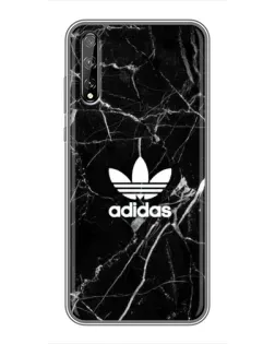 Чехол для Huawei P Smart Pro с картинкой «Белый мрамор Adidas»
