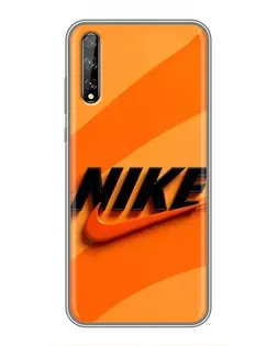 Чехол для Huawei P Smart Pro с картинкой «Оранжевый драйв Nike»