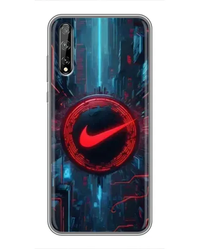 Чехол для Huawei P Smart Pro с картинкой «Техногенный стиль Nike»