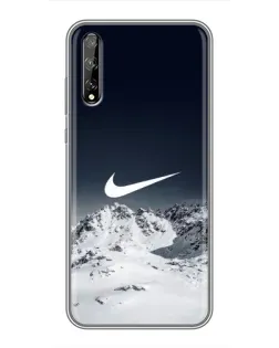 Чехол для Huawei P Smart Pro с картинкой «Nike — зимние горы»