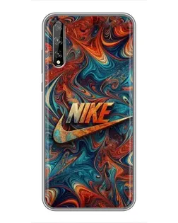 Чехол для Huawei P Smart Pro с картинкой «Nike в абстракции»
