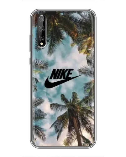 Чехол для Huawei P Smart Pro с картинкой «Тропический принт Nike» Чехол для Huawei P Smart Pro с картинкой «Тропический принт Nike»