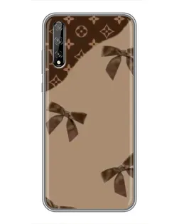 Чехол для Huawei P Smart Pro с картинкой «LV — кофейный атлас»