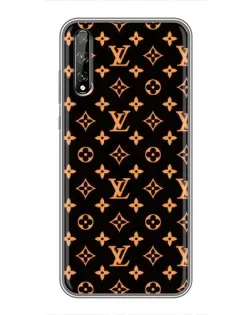 Чехол для Huawei P Smart Pro с картинкой «Золотая монограмма LV»