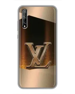 Чехол для Huawei P Smart Pro с картинкой «LV — золотое сияние»