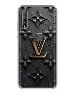 Чехол для Huawei P Smart Pro с картинкой «Кожаная текстура LV»