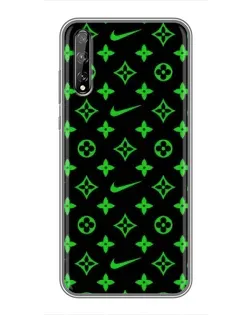 Чехол для Huawei P Smart Pro с картинкой «Неоновый принт LV»
