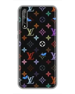 Чехол для Huawei P Smart Pro с картинкой «Цветная монограмма LV»