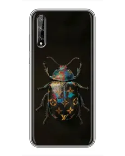 Чехол для Huawei P Smart Pro с картинкой «LV — мраморный принт»