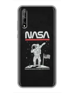 Чехол для Huawei P Smart Pro с картинкой «NASA — шагаем по Луне» Чехол для Huawei P Smart Pro с картинкой «NASA — шагаем по Луне»