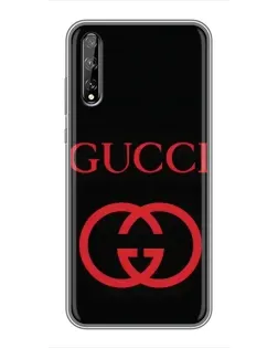 Чохол для Huawei P Smart Pro з картинкою «Gucci — червоний логотип»