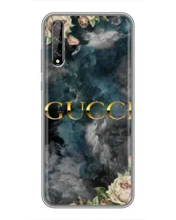 Чохол для Huawei P Smart Pro з картинкою «Абстрактні квіти Gucci»