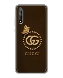 Чохол для Huawei P Smart Pro з картинкою «Gucci — золотий метелик»