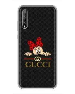 Чохол для Huawei P Smart Pro з картинкою «Мінні Маус Gucci — чорний»