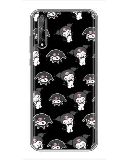 Чохол для Huawei P Smart Pro з картинкою «Чорний паттерн Kuromi»