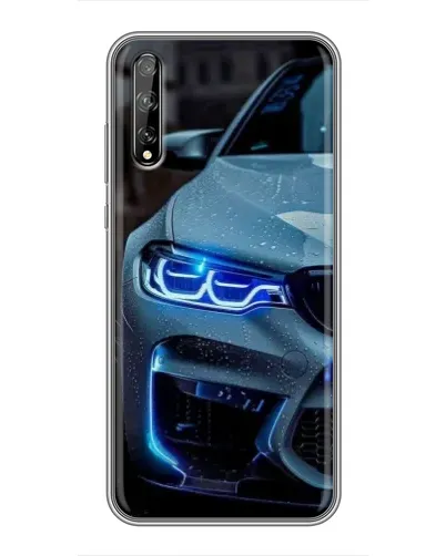 Чехол для Huawei P Smart Pro с картинкой «Взгляд BMW с синими фарами»