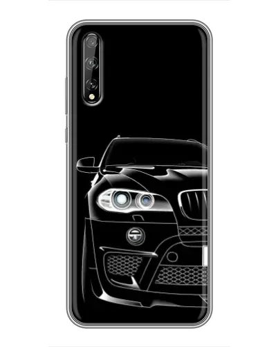 Чехол для Huawei P Smart Pro с картинкой «Темный силуэт BMW»