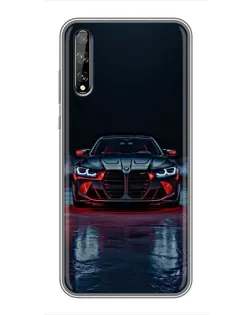 Чехол для Huawei P Smart Pro с картинкой «BMW на мокрой дороге»