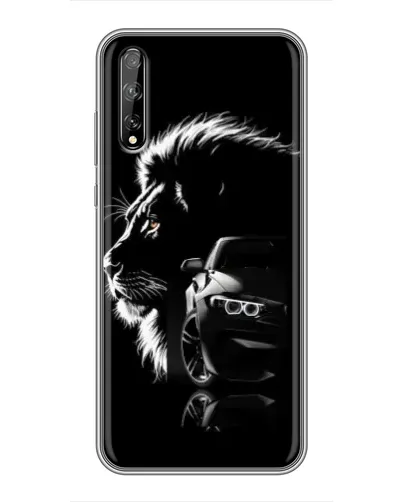 Чехол для Huawei P Smart Pro с картинкой «BMW и лев»