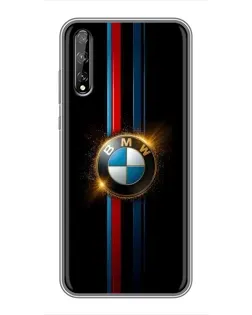 Чехол для Huawei P Smart Pro с картинкой «BMW M-Power неон»