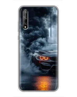 Чехол для Huawei P Smart Pro с картинкой «BMW M-Power — абстракция»