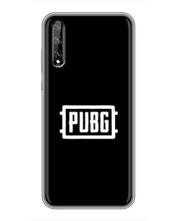 Чехол для Huawei P Smart Pro с картинкой «Лого BMW — металлический блеск»