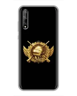 Чехол для Huawei P Smart Pro с картинкой «PUBG — оранжевый градиент»