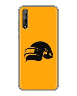 Чехол для Huawei P Smart Pro с картинкой «PUBG — золотой шлем»