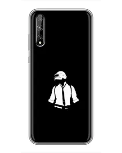 Чехол для Huawei P Smart Pro с картинкой «PUBG — белый шлем»
