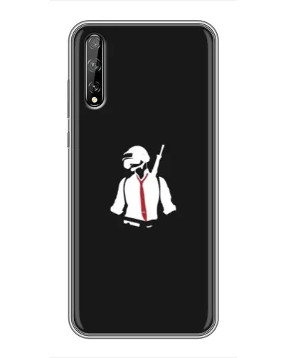 Чехол для Huawei P Smart Pro с картинкой «PUBG — силуэт воина»