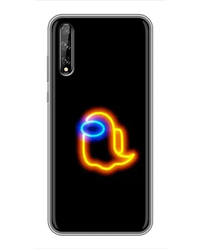 Чехол для Huawei P Smart Pro с картинкой «Among Us неоновое сияние»