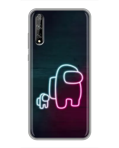 Чехол для Huawei P Smart Pro с картинкой «Among Us неон-арт»
