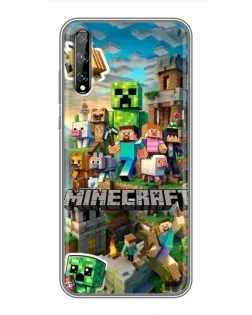 Чехол для Huawei P Smart Pro с картинкой «Замок Minecraft»