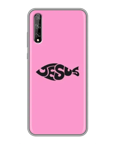 Чехол для Huawei P Smart Pro с картинкой «Розовый символ Jesus» Чехол для Huawei P Smart Pro с картинкой «Розовый символ Jesus»