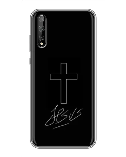 Чехол для Huawei P Smart Pro с картинкой «Графический крест Jesus» Чехол для Huawei P Smart Pro с картинкой «Графический крест Jesus»