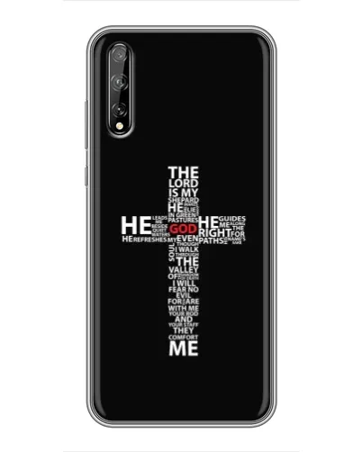 Чехол для Huawei P Smart Pro с картинкой «Текстовый крест» Чехол для Huawei P Smart Pro с картинкой «Текстовый крест»